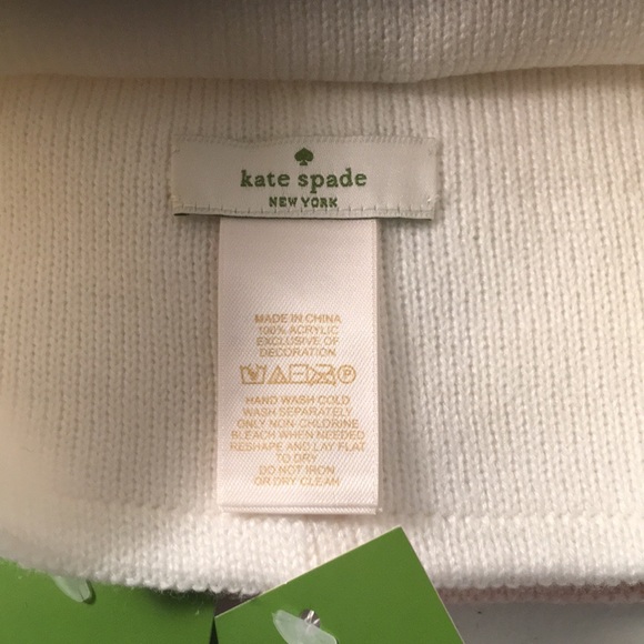 Kate Spade ♠️ Beanie-White color - Picture 2 of 3